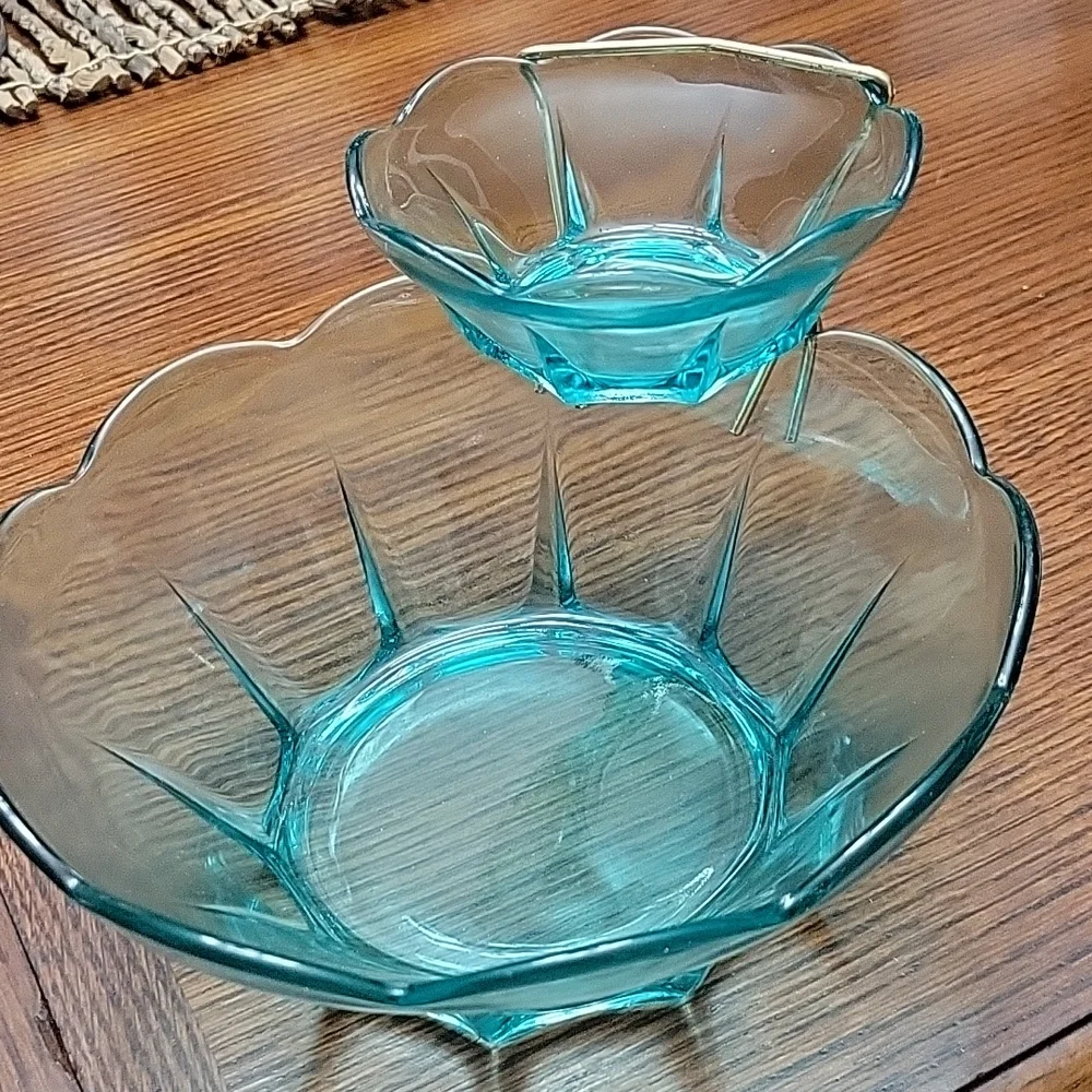 Vintage Anchor Hocking Chip n Dip Set - Picture 2 of 4